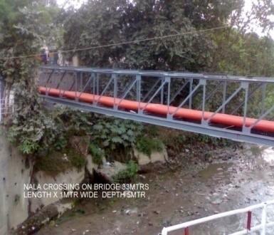 110kV cable crossing structure and civil works